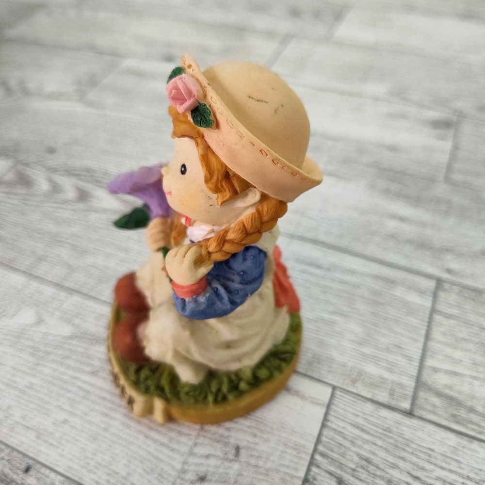 September Birthday Girl Ceramic Figurine 4" Vintage Home Decor - Picture 8 of 9